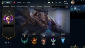 Conta LoL, platina 4, 118 skins, lvl 450. - League of Legends