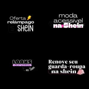 Pack Shein - 10 figurinhas para divulgação de produtos - Outros