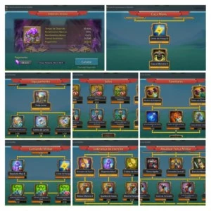 Conta t4 com 300k de gemas, 2 skins de castelo top - Lords Mobile