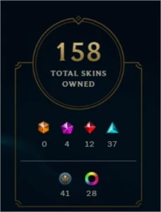 Conta Mestre LoL - 158 Skins / Todos os campeões - League of Legends