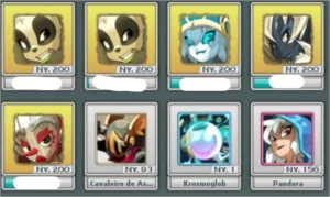 Conta com 18 personagens 200+ no Rubilax - Wakfu