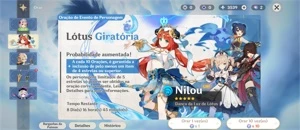 Conta genshin impact de 50 a 60 desejos reroll