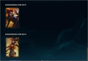 Conta League of Legends PLATINA 4 LOL