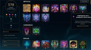 Conta platina 1 criada na season 2 com TODOS os champs - League of Legends LOL