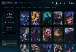 Conta platina 1 criada na season 2 com TODOS os champs - League of Legends LOL