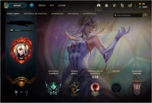CONTA PLATINA 75 SKINS LEVEL 280+ QUASE FULL CHAMPS - League of Legends LOL