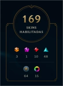 Conta lv 98 com mais de 150 skins no LoL e 15 chromas. - League of Legends