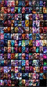 Conta lv 98 com mais de 150 skins no LoL e 15 chromas. - League of Legends