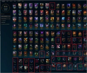 Conta lv 98 com mais de 150 skins no LoL e 15 chromas. - League of Legends