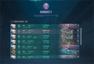 Conta valorant Dimante 2 Bom mmr