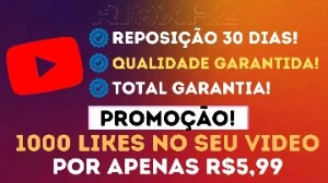 [Promoção] 1K Curtidas Youtube por R$5,99