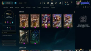 Conta lol, 240 skins, muitas skins raras - League of Legends