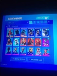 conta fortnite com ikonik, galaxy feminina e glow com stw