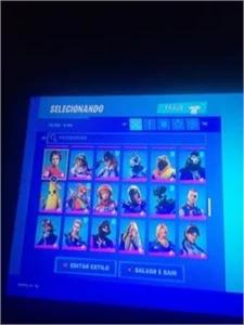 conta fortnite com ikonik, galaxy feminina e glow com stw