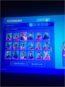 conta fortnite com ikonik, galaxy feminina e glow com stw