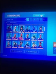 conta fortnite com ikonik, galaxy feminina e glow com stw