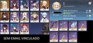 Conta reroll com Kazuha + Hutao AR10 - Genshin Impact
