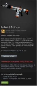 CSGO SKIN - M4A4 | Asiimov (Testada em Campo) - Counter Strike