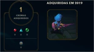 Conta no league of legends, ouro iv com skins LOL