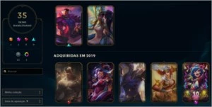 Conta no league of legends, ouro iv com skins LOL