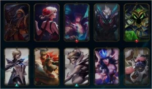 Conta no league of legends, ouro iv com skins LOL