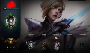 Conta no league of legends, ouro iv com skins LOL
