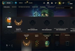 Conta ouro 4 com 21 Champs e 1 Skin + 15 Fragmentos - League of Legends LOL
