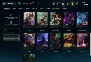 Conta ouro 4 com 21 Champs e 1 Skin + 15 Fragmentos - League of Legends LOL
