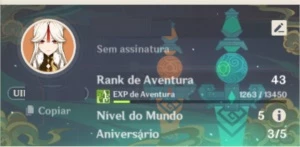 Conta AR43 16k primogems 22 entrlaçado, 43 fam 59 resinas - Genshin Impact