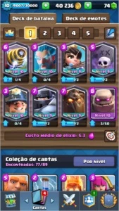 CLASH OF CLANS CV 9 E CLASH ROYALE ARENA 10 COM 7 LENDARIAS.