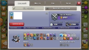 CLASH OF CLANS CV 9 E CLASH ROYALE ARENA 10 COM 7 LENDARIAS.