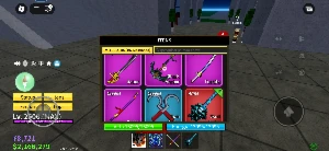 Conta lv max com kitsune e espadas encantadas - Roblox