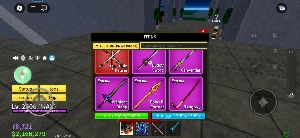 Conta lv max com kitsune e espadas encantadas - Roblox