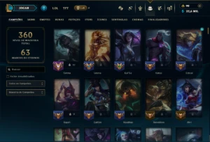 Unranked com TODOS os Champs e 105 Skins ( ADC / SUP ) - League of Legends LOL