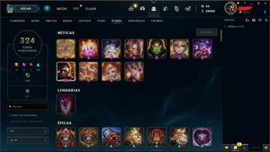CONTA LOL LEAGUE OF LEGENDS 560 SKINS