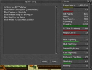 ROYAL PALLY/KRONERA/LVL 43/SKILL 79/63/WIZARD FULL - Tibia