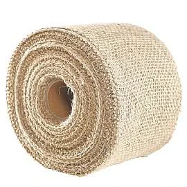 Fita de Tela de Juta Natural - Rolo 9,5 m - Larguras - Artesanato e Personalizados