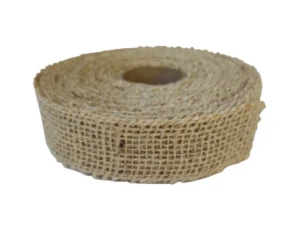 Fita de Tela de Juta Natural - Rolo 9,5 m - Larguras - Artesanato e Personalizados