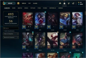 Conta ouro 1 com 150 champs e 95 skins ( 3 Ultimates ) - League of Legends LOL