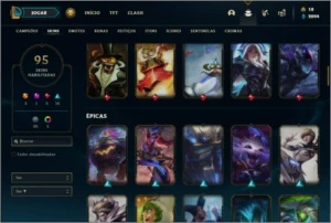 Conta ouro 1 com 150 champs e 95 skins ( 3 Ultimates ) - League of Legends LOL