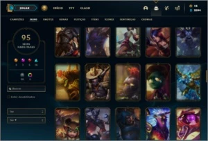 Conta ouro 1 com 150 champs e 95 skins ( 3 Ultimates ) - League of Legends LOL