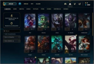 Conta prata 4 com 21 champs e 1 skin - League of Legends LOL