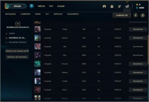 Conta prata 4 com 21 champs e 1 skin - League of Legends LOL