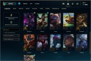 Conta prata 4 com 21 champs e 1 skin - League of Legends LOL