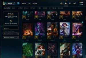 Conta unranked com 51 skins e 122 champs - League of Legends LOL