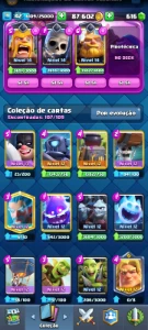 Conta de Clash Royale 6086 troféus, nivel 14 e 6 cartas max