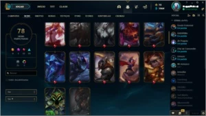 Conta com muitas skins GOLD IV - League of Legends LOL