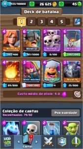 Conta Clash Royale Arena Lendária com 12 cartas Lendárias!