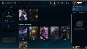 LOL,Conta lvl 56, Prata2 , so Skin boa - League of Legends
