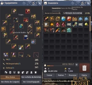 Conta BDO 626 GS 2 Carracas 2 Lendários e Pots Infinitas. - Black Desert